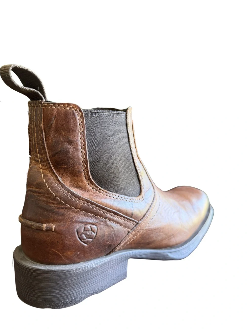 Ariat Midtown Rambler Chelsea Boots Barn Brown Leather Square Toe Men’s 9